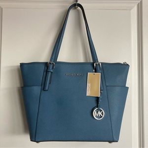 Blue Michael Kors Tote Purse